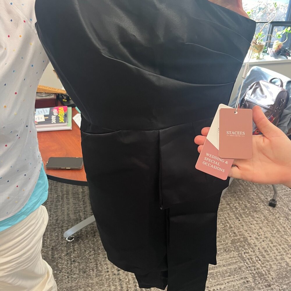 Little Black Dress One-Shoulder Sleeveless Asymmetrical LBD